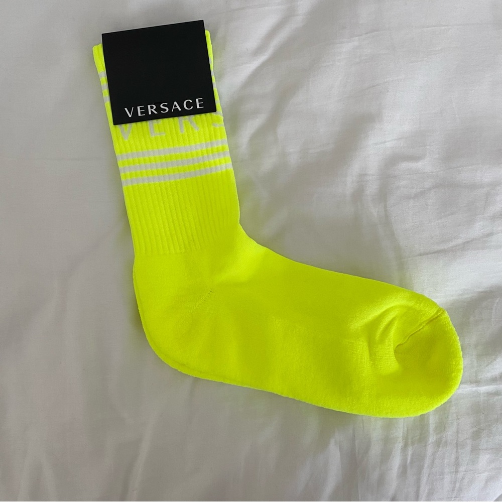 Versace Neon Yellow Socks